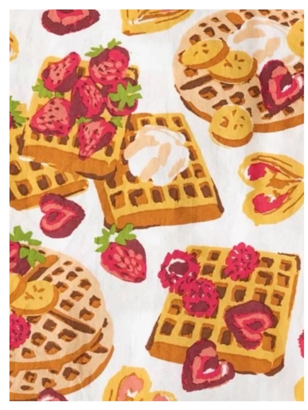 Printfresh waffles in bed cotton short pajamas - L - Picture 3 of 3
